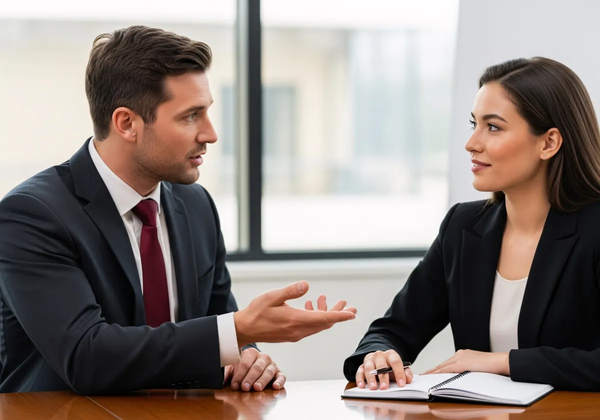Team bei Beratungsgespräch